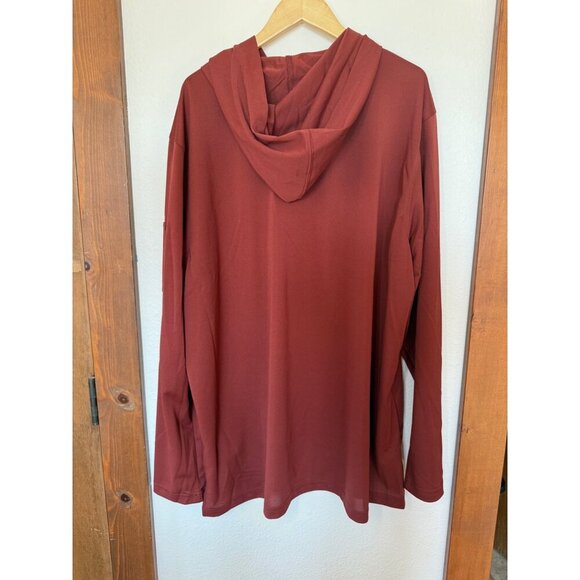 Genuine Dickies Hoodie Long Sleeve Performance Sun Shirt Size XXL Red - Picture 2 of 7